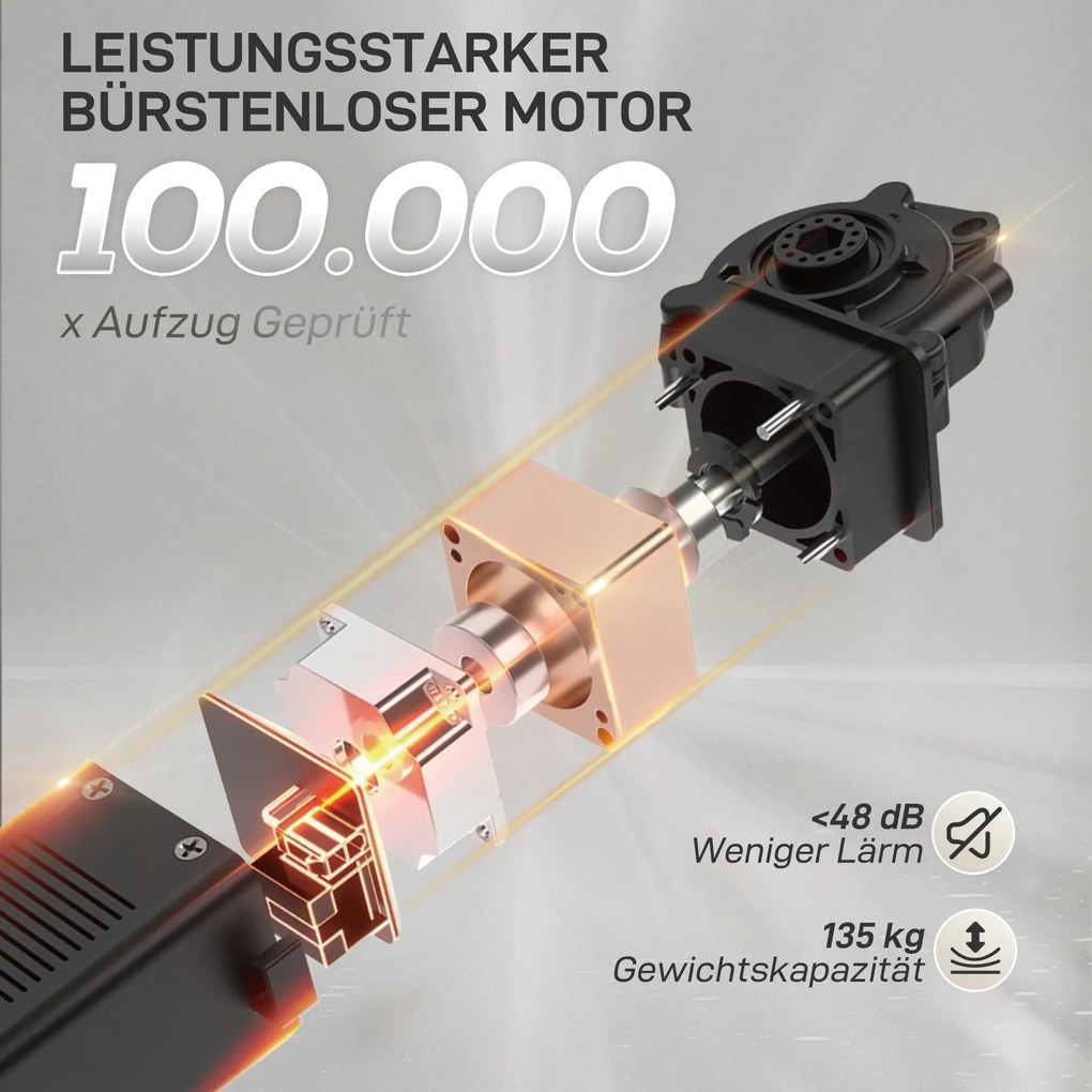 HOMCOM Πολυθρόνα Relax με αθόρυβο κινητήρα, Πολυθρόνα με ανθεκτικό κάλυμμα από ύφασμα, Λειτουργία μνήμης, Ρυθμιζόμενο υποπόδιο, Γκρι