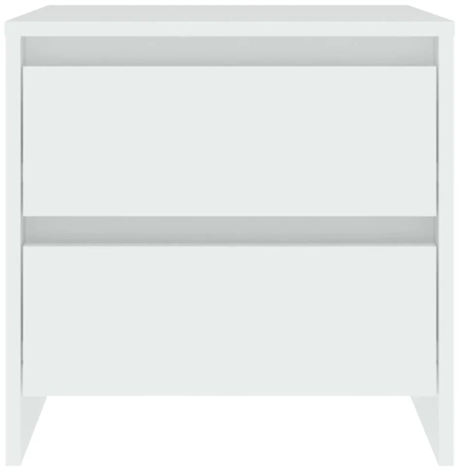 vidaXL Κομοδίνο Λευκό 45 x 34,5 x 44,5 εκ. από Μοριοσανίδα