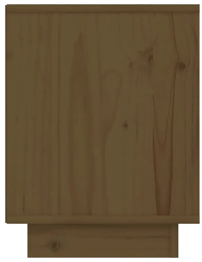 vidaXL Κομοδίνο Καφέ Μελί 40 x 30 x 40 εκ. από Μασίφ Ξύλο Πεύκου