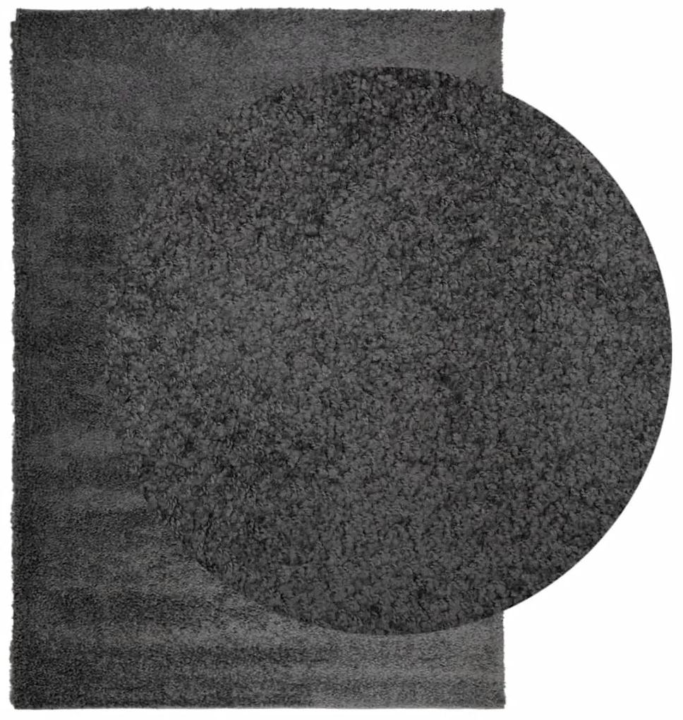 vidaXL Χαλί Shaggy με Ψηλό Πέλος Μοντέρνο Ανθρακί 140x200 εκ.