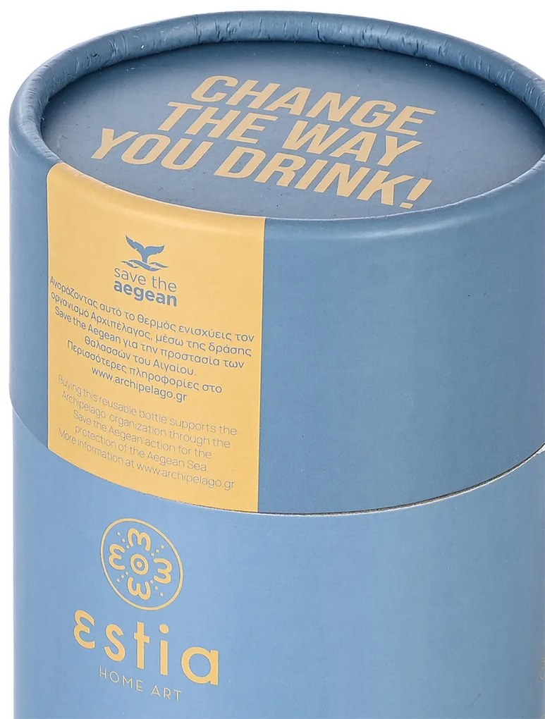 Μπουκάλι Θερμός Travel Chug Save The Aegean Denim Blue 500ml - Estia