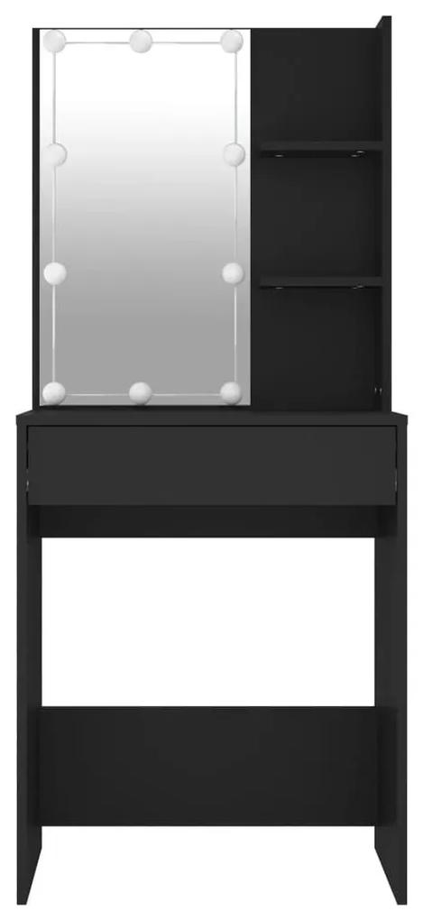 Μπουντουάρ με LED Μαύρο 60 x 40 x 140 εκ. - Μαύρο