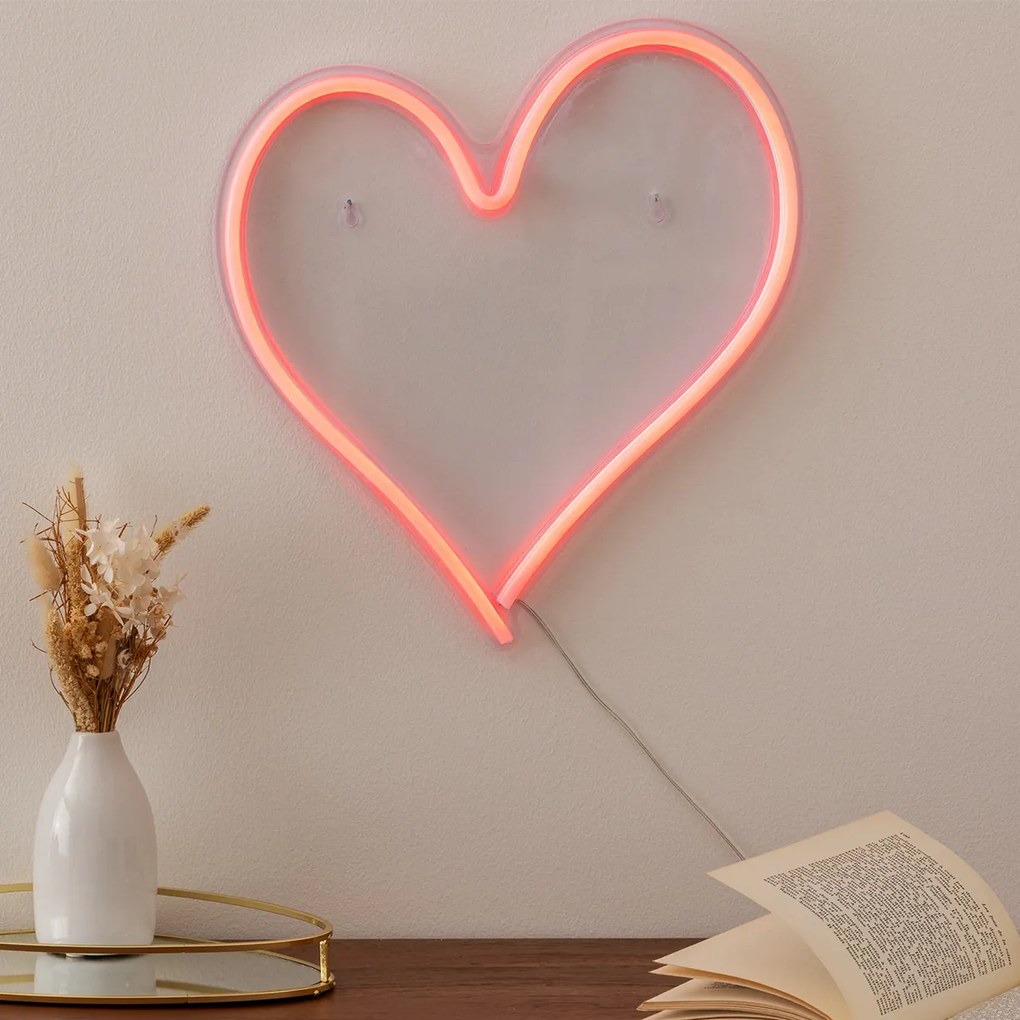 Διακοσμητικό Φωτιστικό Τοίχου LED Με USB A-S Heart 205963