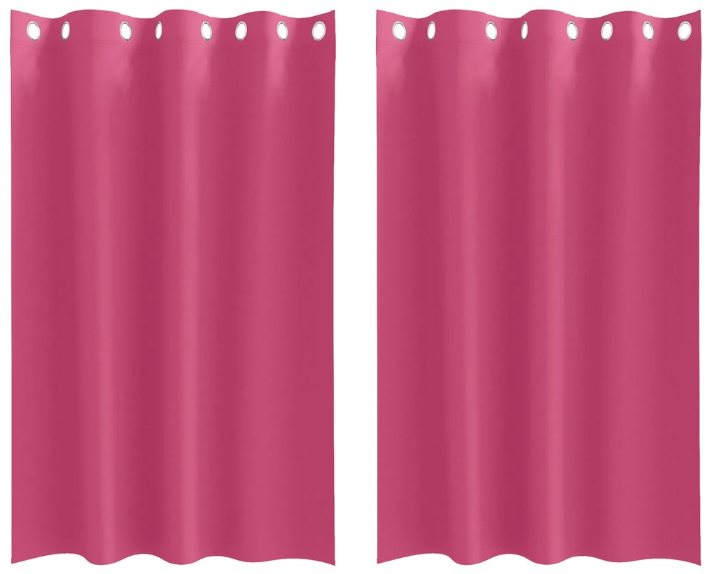 vidaXL Κουρτίνες 2 pcs Φωτεινό Ροζ 175 x 140 εκ. Πολυεστέρας
