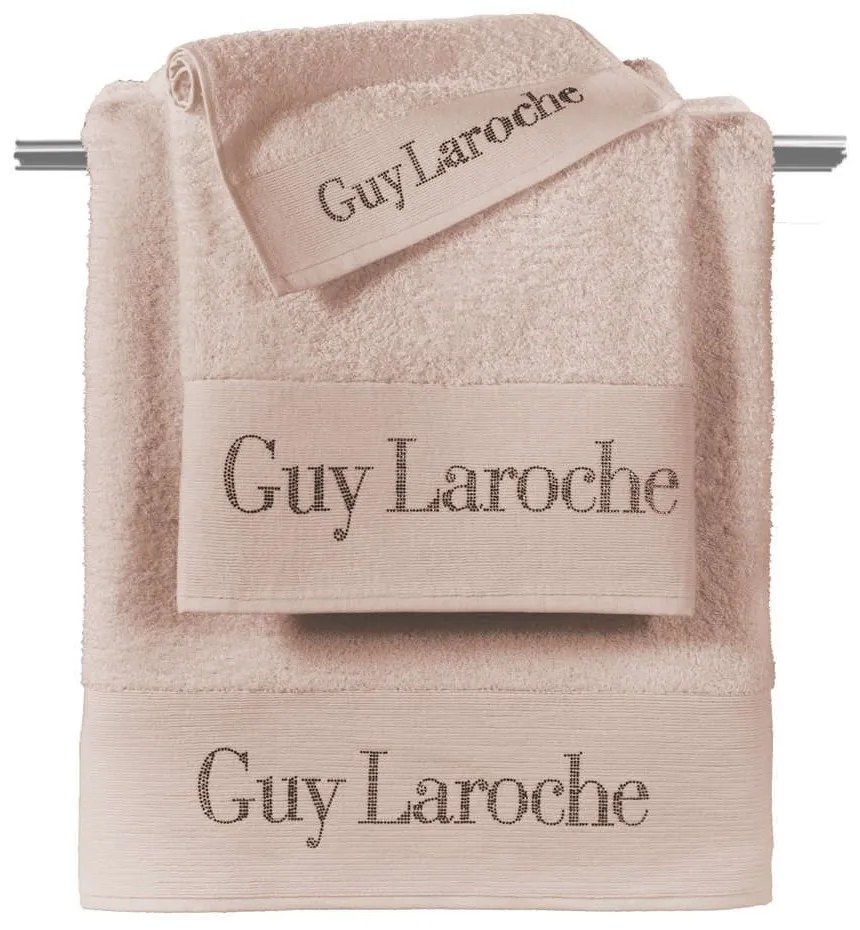 Πετσέτες Σετ 3τμχ Futura Rose Pink Guy Laroche Σετ Πετσέτες 100% Cotton