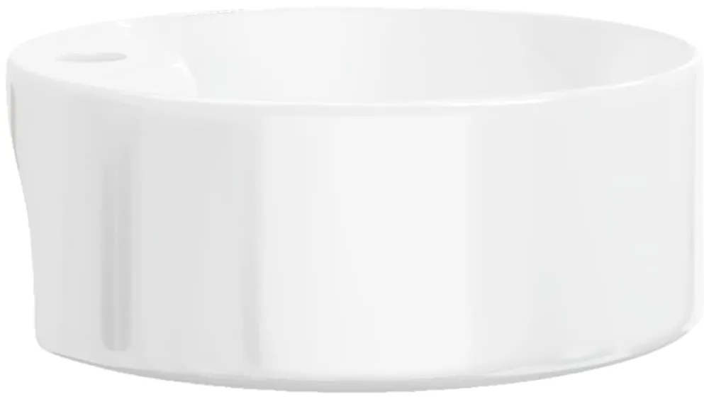vidaXL Νιπτήρας Στρογγυλός Λευκός 40 x 14,5 εκ. Κεραμικός
