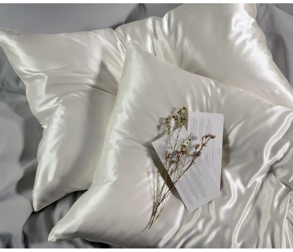 Μεταξωτή Μαξιλαροθήκη Φάκελος (50x76) Down Town Mulberry Silk White