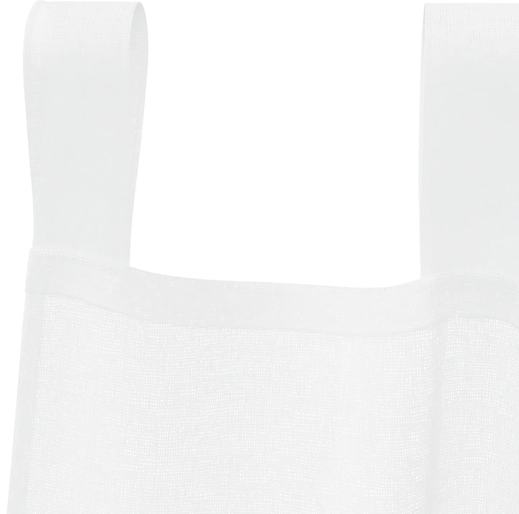 vidaXL Κουρτίνες με κουρτίνες 2 pcs Λευκό 140 x 225 cm Πολυεστέρας