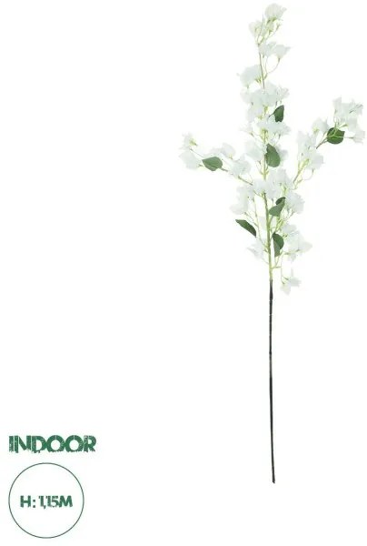 Artificial Garden BOUGAUVILLEA BRANCH 20651 Τεχνητό Διακοσμητικό Κλαδί Μπουκανβίλιας Λευκή Y115cm Globostar-20651-Λευκό 20651