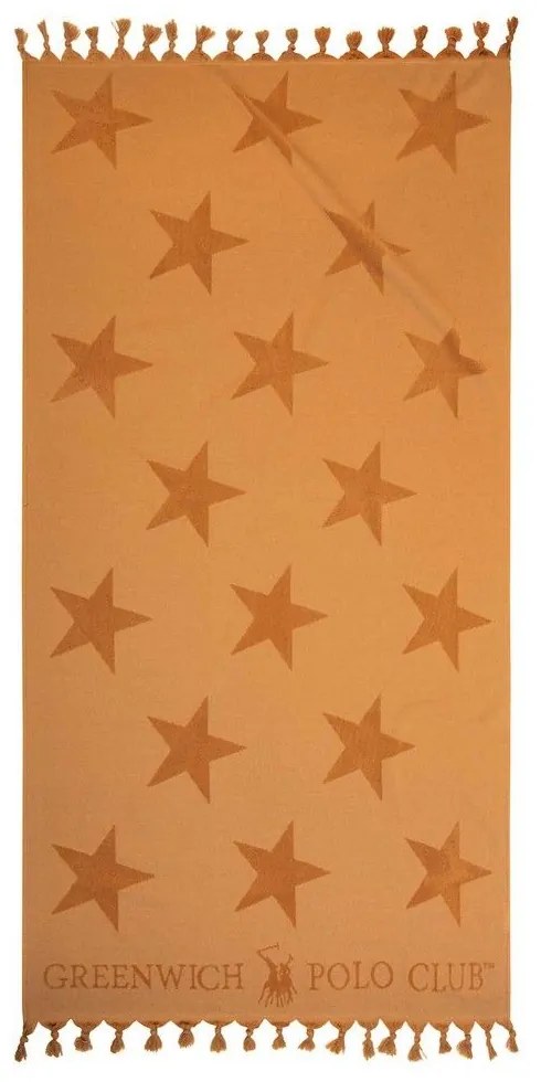 Πετσέτα Θαλάσσης 3833 Ocher Greenwich Polo Club Θαλάσσης 90x170cm 100% Cotton