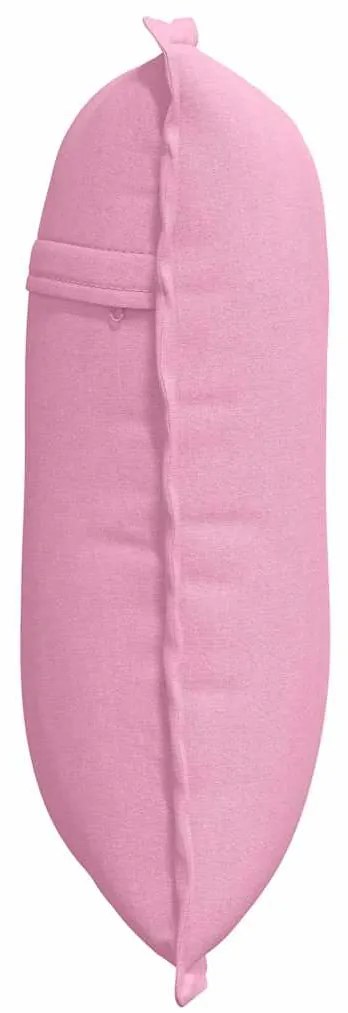 vidaXL Μαξιλάρι Πλάτης Ροζ 50 x 19 x 45 εκ ύφασμα