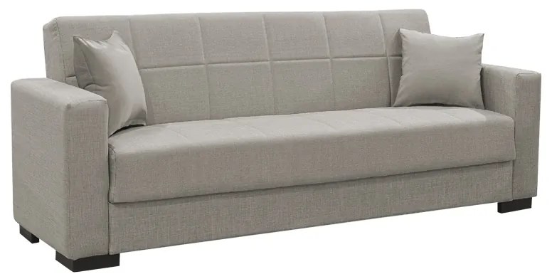 Καναπές-κρεβάτι με αποθηκευτικό χώρο τριθέσιος Vox ανοιχτό γκρι ύφασμα 215x85x80εκ Υλικό: FABRIC - PLASTIC LEGS - METAL FRAME 328-000009