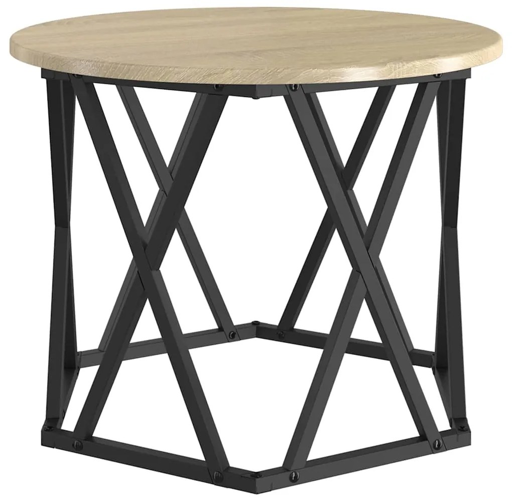 vidaXL Κομοδίνο Μονάδας 3 pcs Δρύς Sonoma Μηχανισμένο ξύλο και ατσάλι