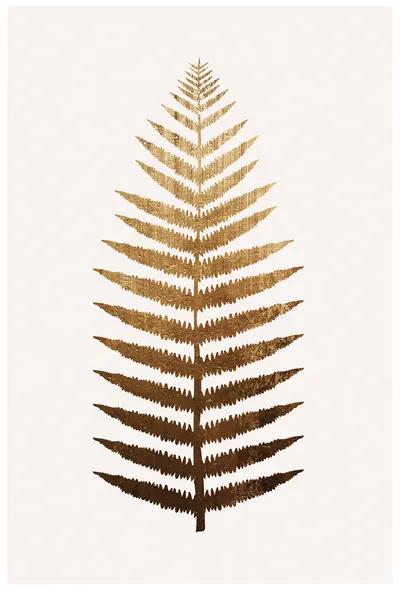 Εκτύπωση τέχνης Kubistika - Golden leaf, (40 x 60 cm)
