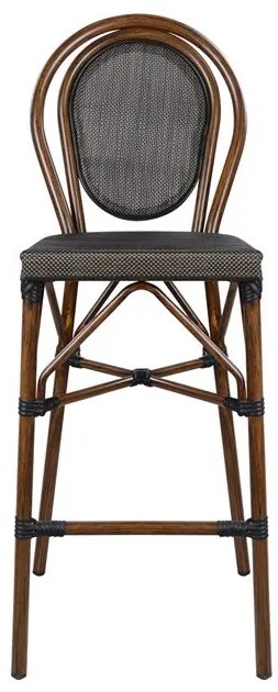 Σκαμπώ Αλουμινίου Gideon Bamboo Look Καφέ Με Textline 47x61x115 Εκ
