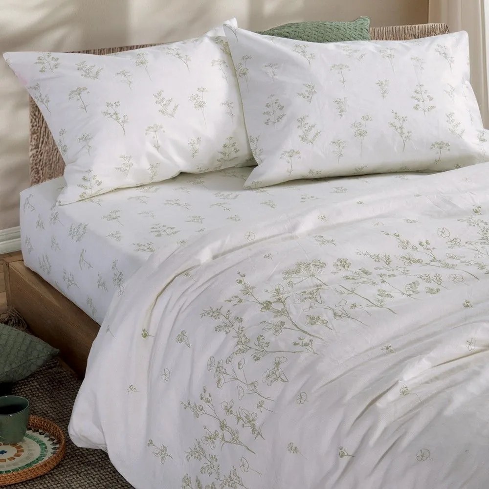 Σεντόνια Claris Με Λάστιχο (Σετ 4τμχ) Ecru Nef-Nef Homeware King Size 180x235cm 100% Βαμβάκι