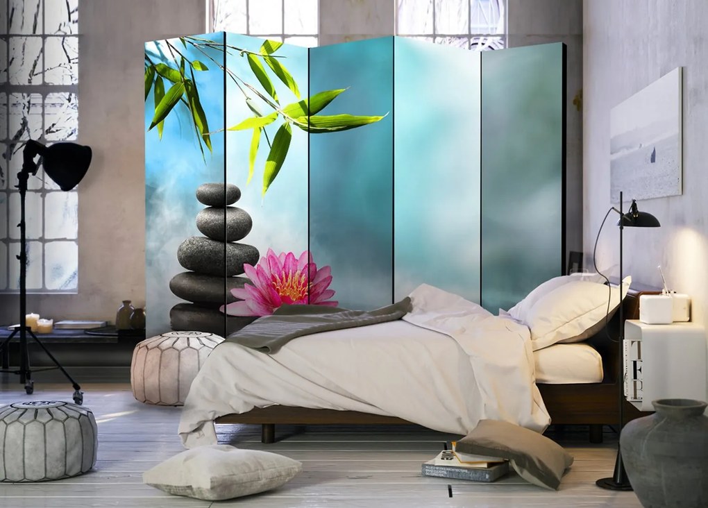 Διαχωριστικό με 5 τμήματα - Water Lily and Zen Stones II [Room Dividers] 225x172