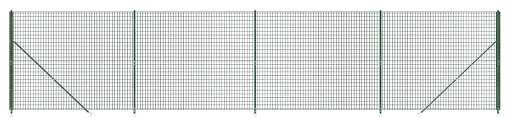 vidaXL Συρματόπλεγμα Περίφραξης Πράσινο 1,4 x 10 μ. με Καρφωτές Βάσεις