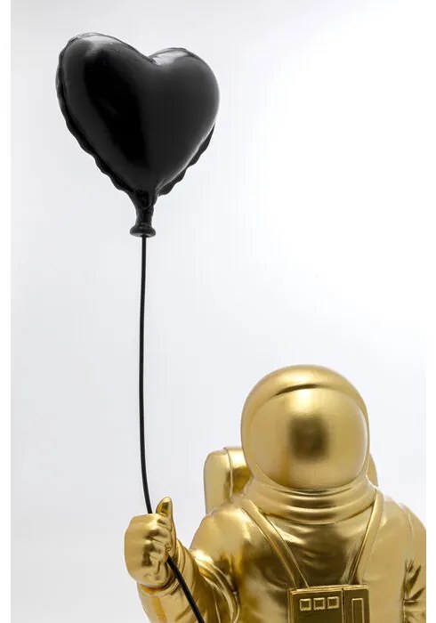 Διακοσμητικό Επιτραπέζιο Balloon Astronaut Χρυσό 12,8x11x40,5 εκ. - Μαύρο