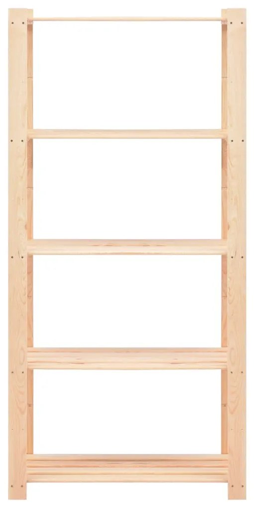 vidaXL Ραφιέρες 5 Επιπέδων 10 τεμ 250 κ 80x38x170 εκ Μασίφ Ξύλο Πεύκου