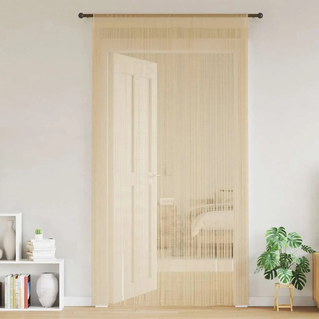 vidaXL Κουρτίνες με Κρόσσια 2 τεμ. Μπεζ 140 x 250 εκ.