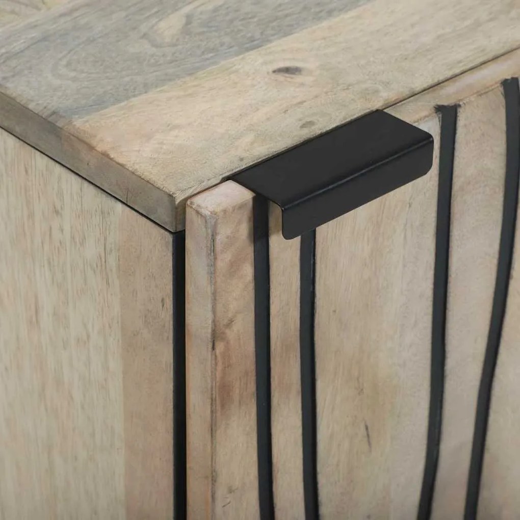 vidaXL Ντουλάπι νιπτήρα με ράφι Καφέ και Μαύρο 38 x 33.5 x 48 εκ.