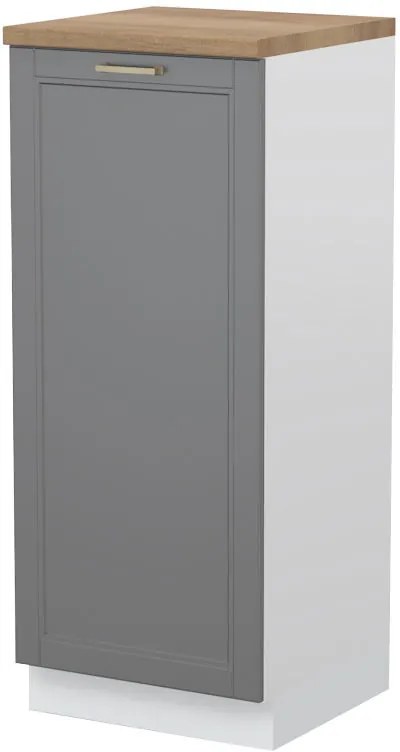 Επιδαπέδιο ντουλάπι ψηλό Tahoma K14-60-1KF-Λευκό ματ - Γραφίτης