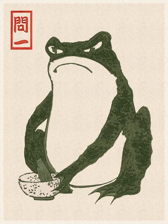 Αναπαραγωγή Japanese Grumpy Toad, Ohara Koson