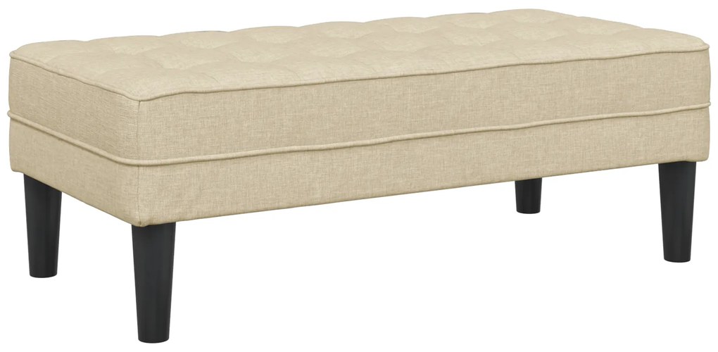 vidaXL Παγκάκι Κρεμ 113x57x39 εκ. Υφάσματος