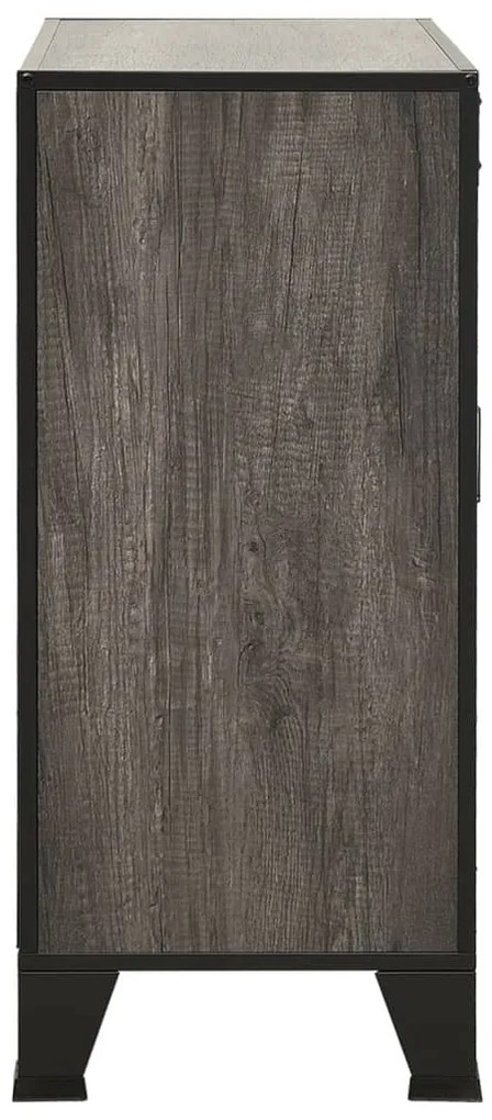 vidaXL Ντουλάπι Αποθήκευσης Γκρι 72 x 36 x 82 εκ. Μέταλλο / MDF