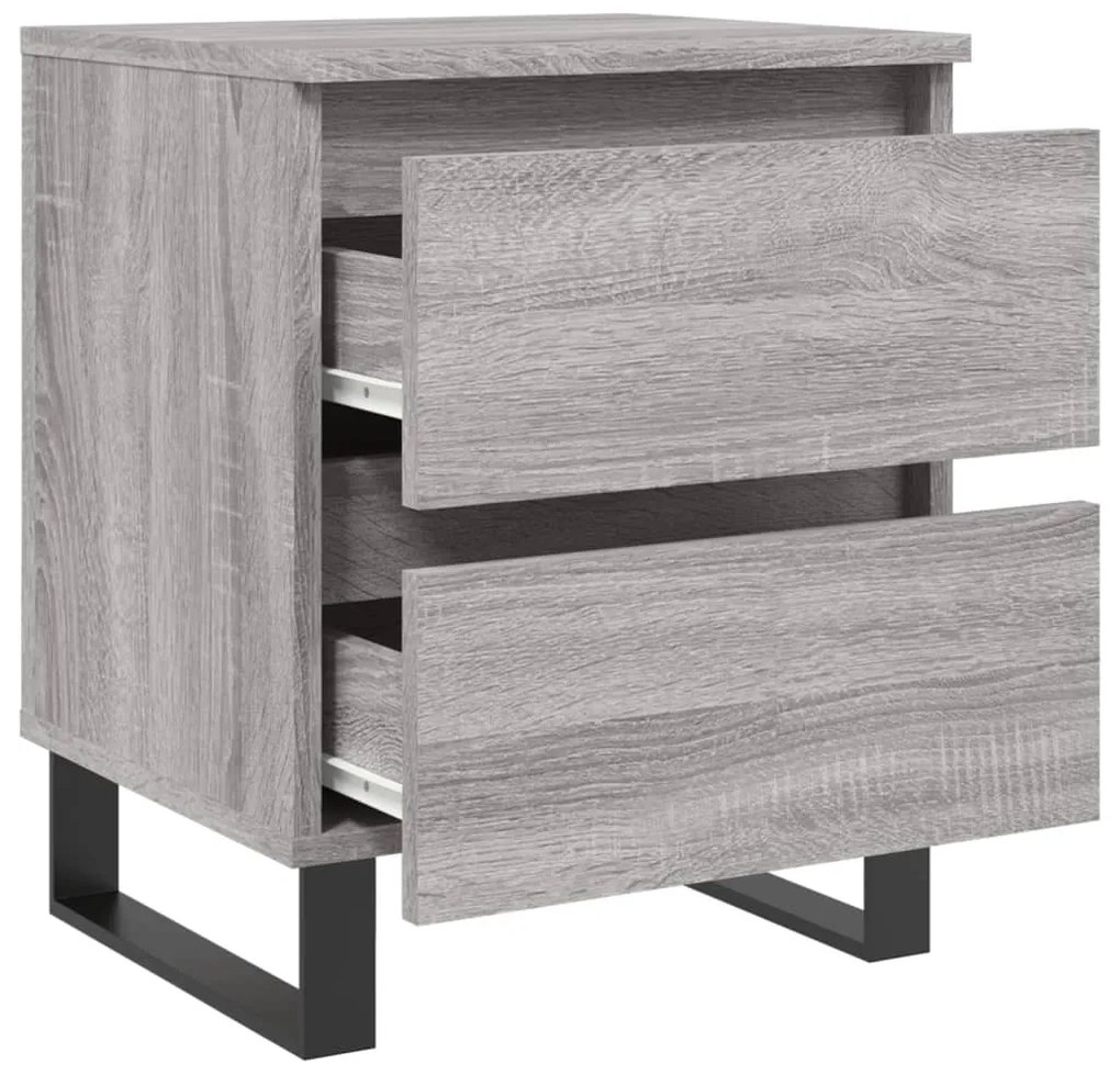 vidaXL Κομοδίνο Γκρι Sonoma 40 x 35 x 50 εκ. από Επεξεργασμένο Ξύλο