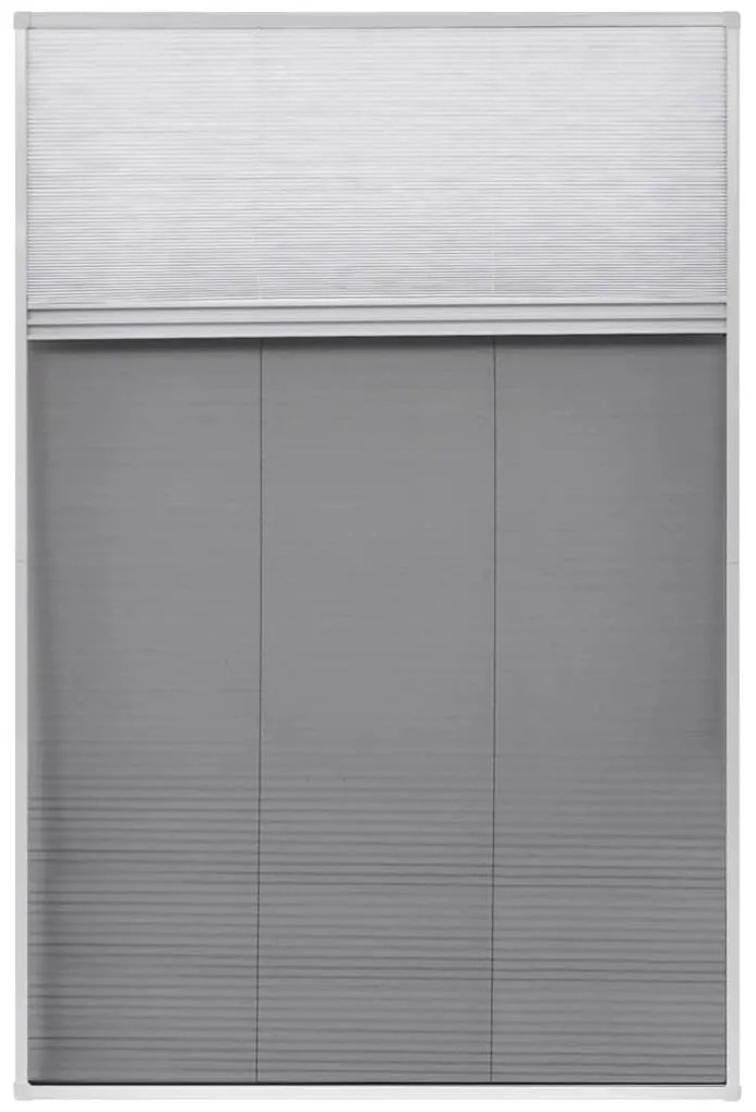 vidaXL Σήτα Παραθύρου Πλισέ με Σκίαστρο 80 x 120 εκ. Αλουμινίου
