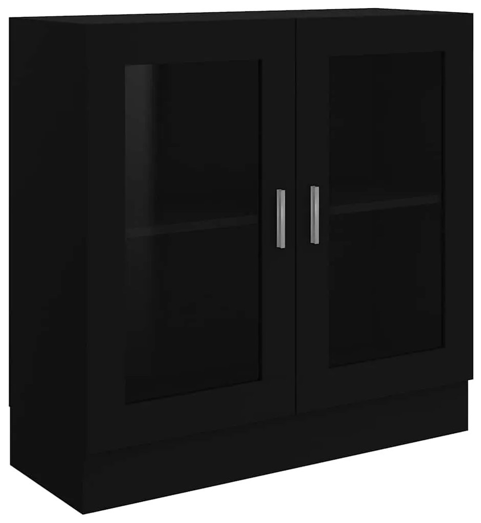 vidaXL Βιτρίνα Μαύρη 82,5 x 30,5 x 80 εκ. Επεξ. Ξύλο