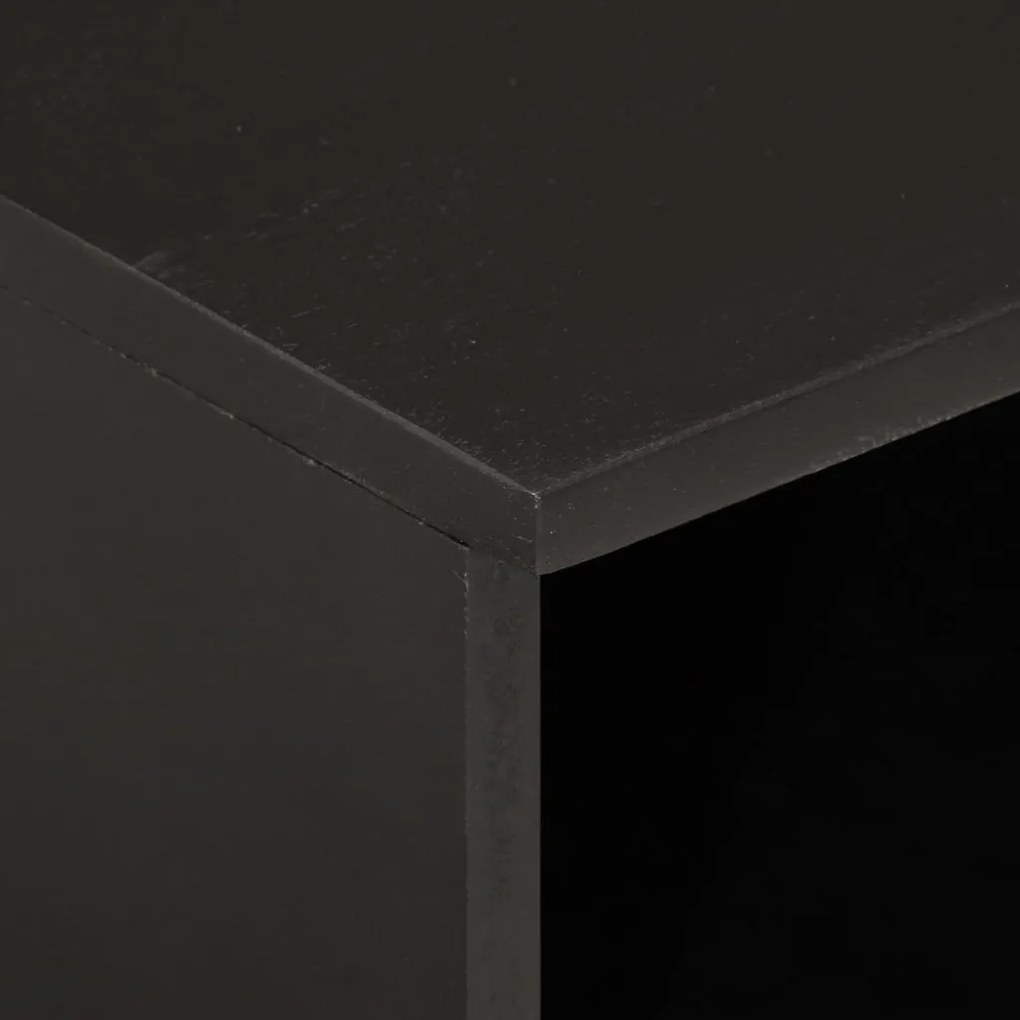 vidaXL Κομοδίνα 2 τεμ. Μαύρα 40 x 33 x 46 εκ. από Μασίφ Ξύλο Μάνγκο