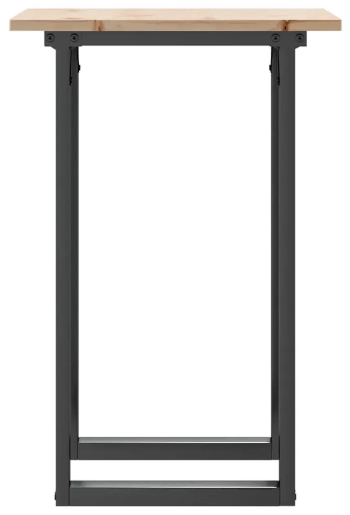 vidaXL Τραπέζι Τραπεζαρίας Πλαίσιο Ο50x50x75εκ Μασίφ Πεύκο/Ατσάλι