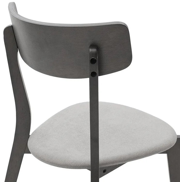 Tραπεζαρία Benson - Toto σετ 5τμχ rustic grey - ύφασμα γκρι 120x75x75εκ