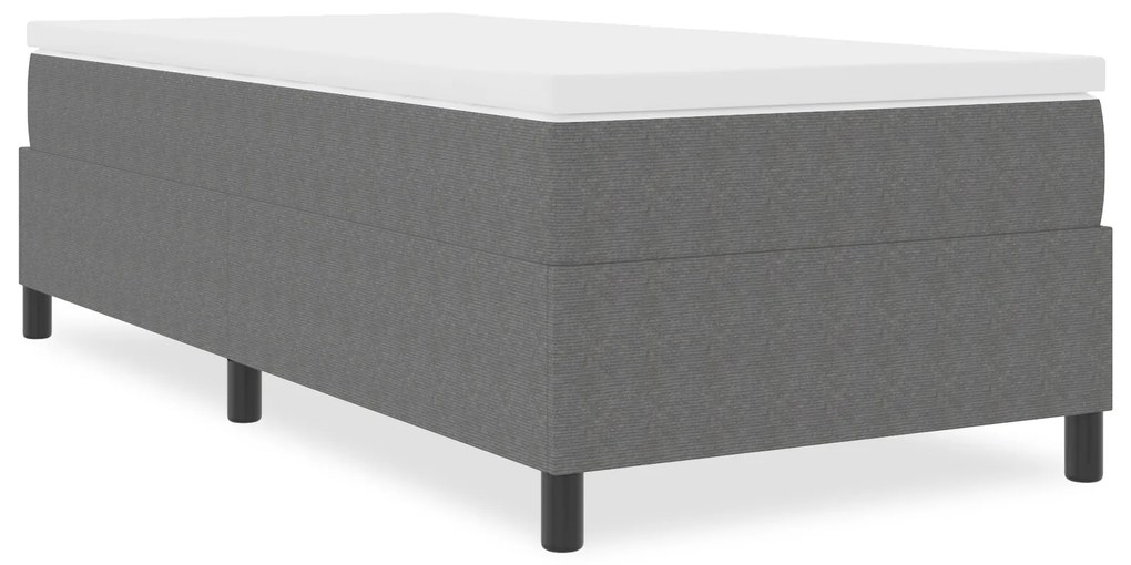 vidaXL Κρεβάτι Box Spring Ανοιχτό Γκρι Μοναδικό Κορντουρόι