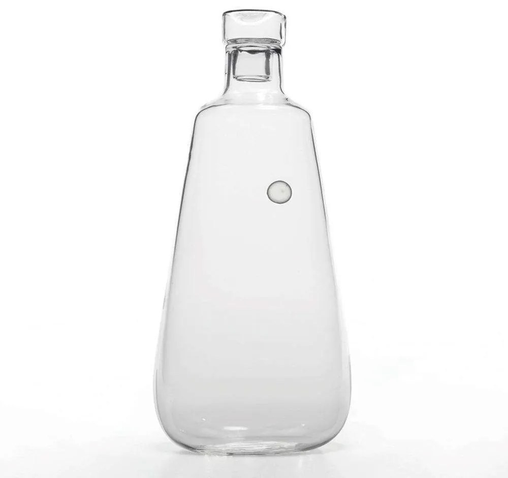 Καράφα Με Πώμα Uniche UN01200 9,5x24,5cm 850ml White-Clear Zafferano Glass