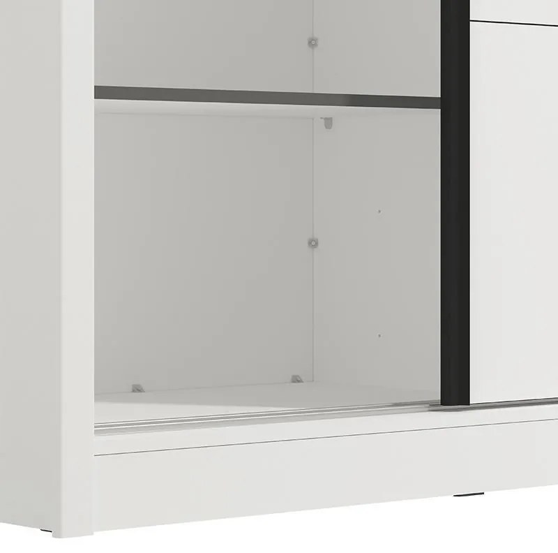 Ντουλάπα με Καθρέφτη Albi 180 Λευκό 180x60x216 εκ. 180x60x216 εκ.