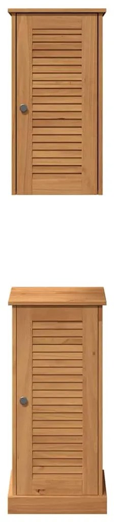 vidaXL Σετ Επίπλων Μπάνιου με ράφι VIGO 2 pcs Καφέ και Μέλι Καφέ