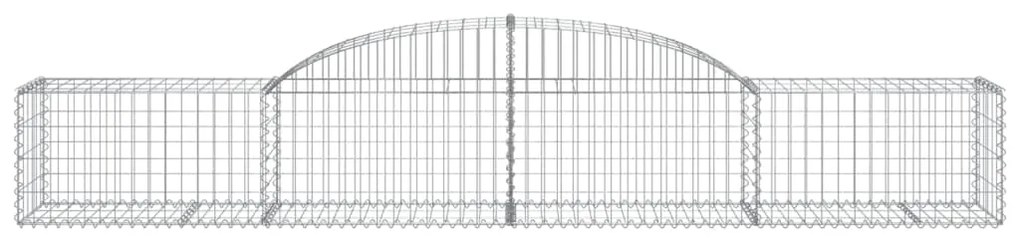 vidaXL Συρματοκιβώτια Τοξωτά 17 τεμ. 300x50x40/60 εκ. Γαλβαν. Ατσάλι