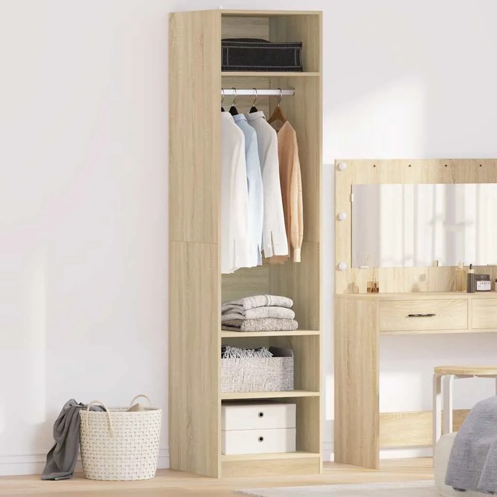 vidaXL Ντουλάπα Χρώμα Sonoma Δρυς 50 x 50 x 200 εκ. από Επεξ. Ξύλο