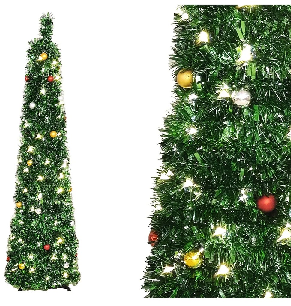 Χριστουγεννιάτικο Δέντρο Pop-Up Με 100 LED Πράσινο 155cm