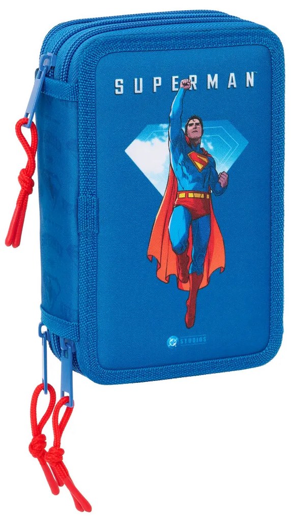 Κασετίνα Superman Μπλε 12,5 x 19,5 x 5,5 cm 37 Τεμάχια