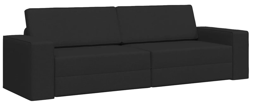vidaXL 2-σε-1 Μαύρος Καναπές Κρεβάτι 245x150x60.5 cm Ύφασμα