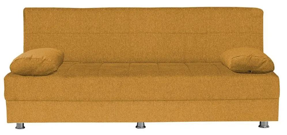 Καναπές Κρεβάτι Τριθέσιος ArteLibre LAURA Μουσταρδί 190x84x86cm