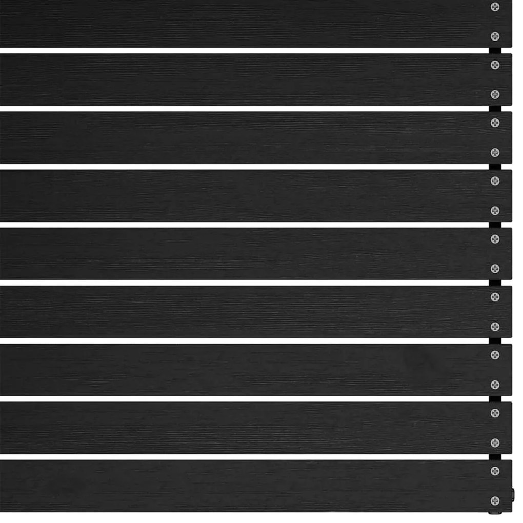 vidaXL Σαλόνι Κήπου Σετ 2 Τεμαχίων Μαύρο από Μασίφ Ξύλο Πεύκου