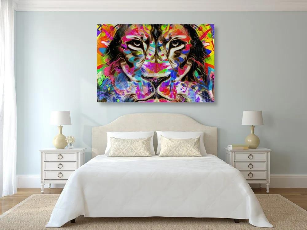 Εικόνα χρωματιστό κεφάλι λιονταριού