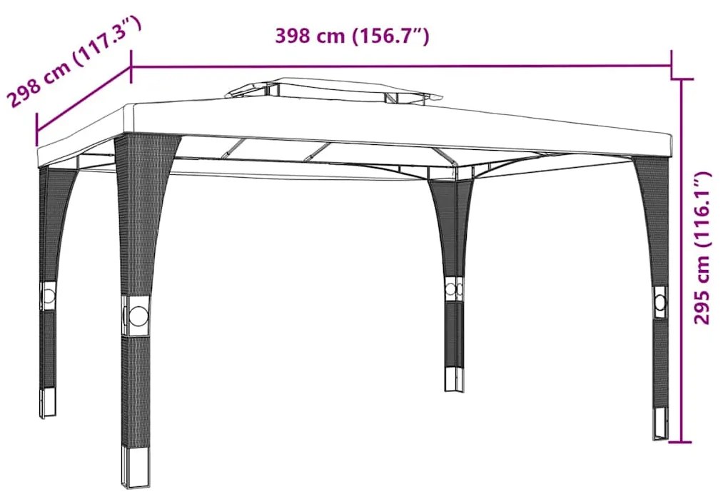 ΚΙΟΣΚΙ ΜΕ ΔΙΠΛΗ ΟΡΟΦΗ ΚΡΕΜ 3,98X2,98 Μ. ΑΤΣΑΛΙΝΟ 368442