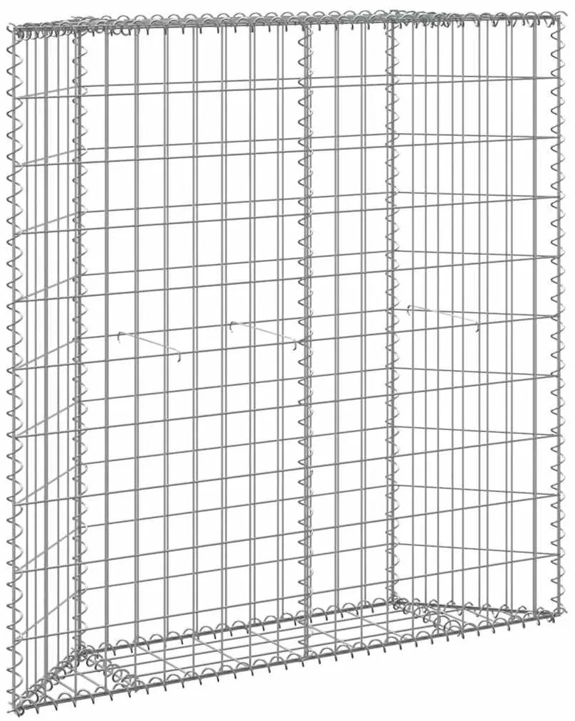 vidaXL Συρματοκιβώτιο-Γλάστρα Υπ. Τραπέζιο 100x20x100 εκ Γαλβ. Χάλυβας